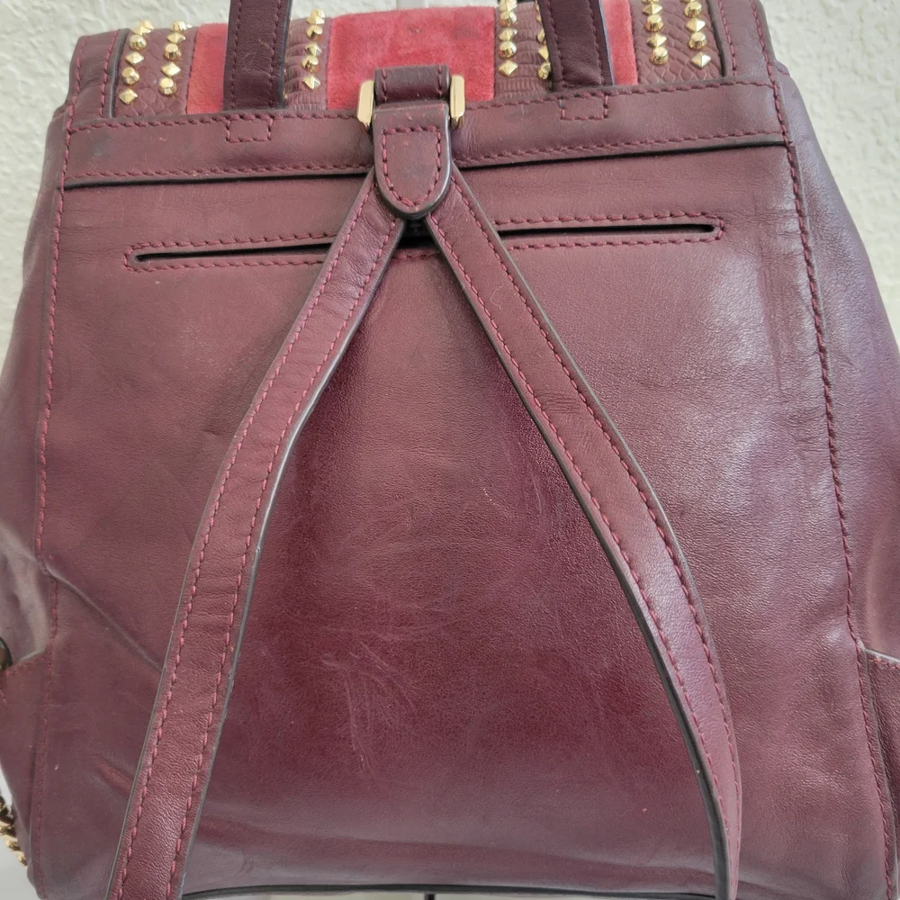 MICHAEL KORS WHITNEY LEATHER BACKPACK.